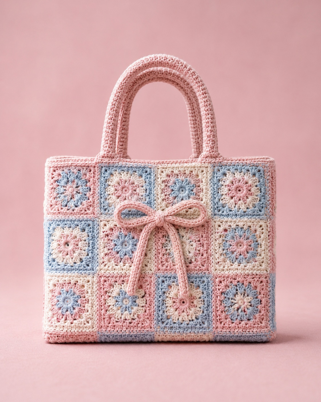 Bow Granny Square Bag
